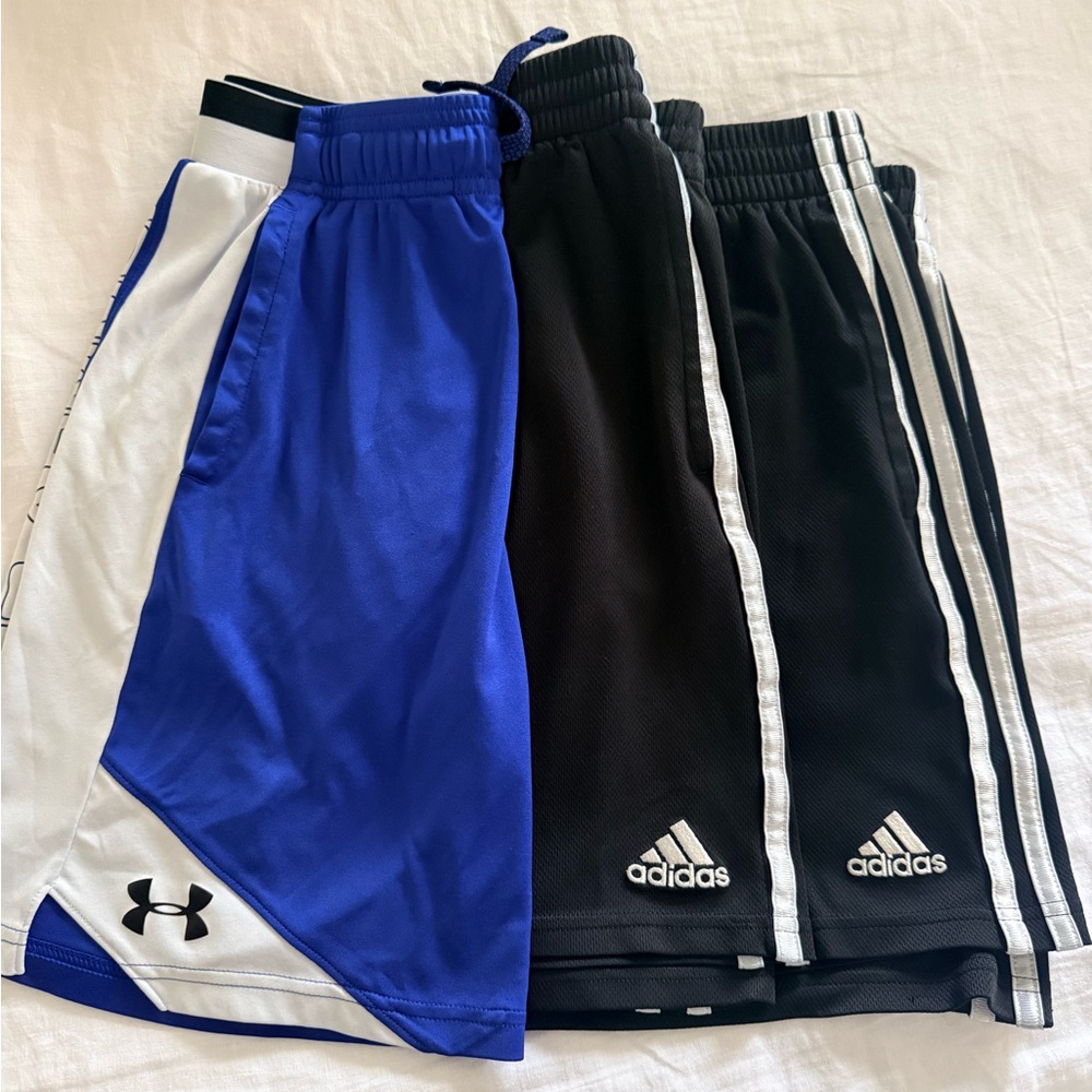 Under Armour Adidas boys Shorts - Blue and black